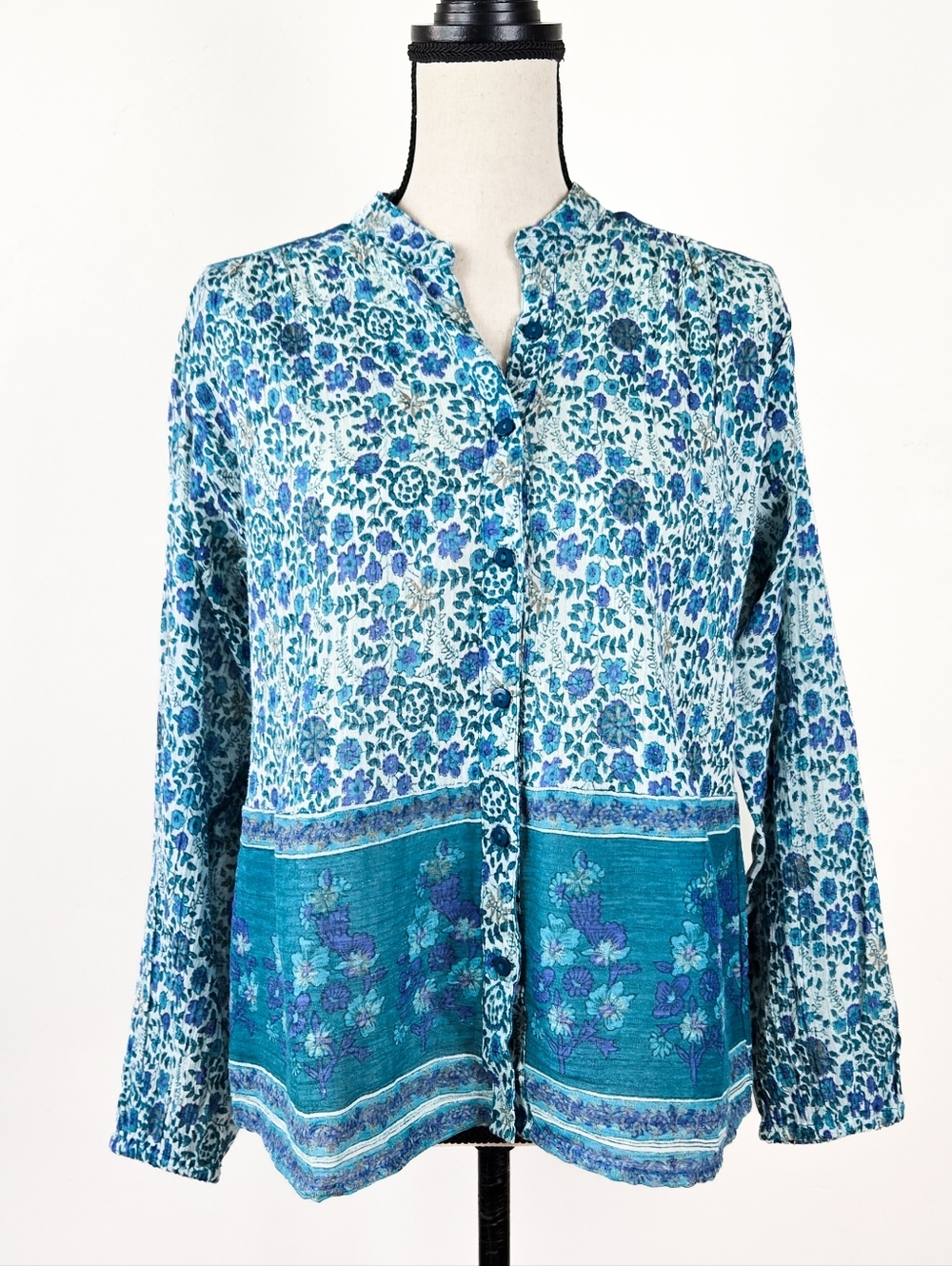 π¦LASTπ¦ NWT Blue Boheme Ginger Cotton Blouse